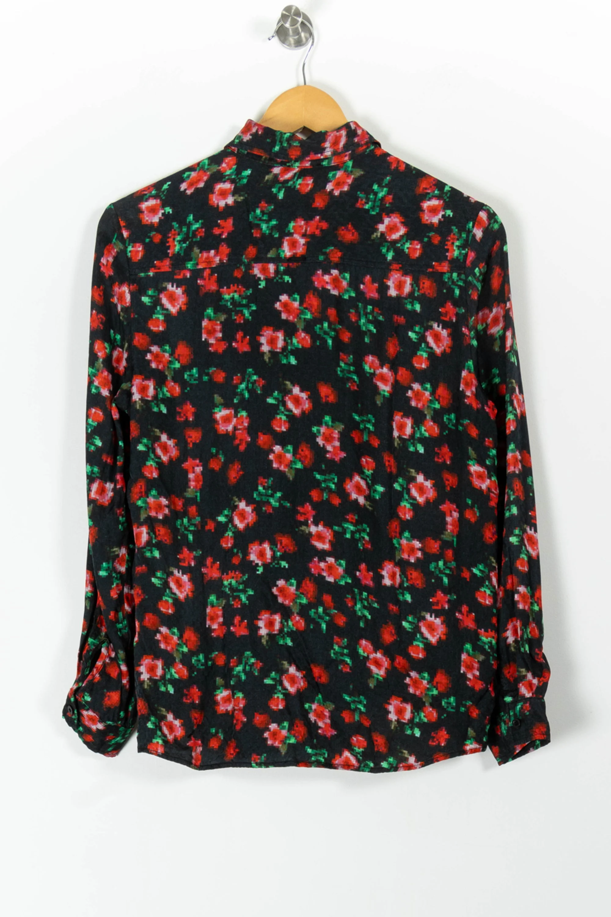Chemise Fleurie Noire et Rouge - Taille XS/34 - Image 4