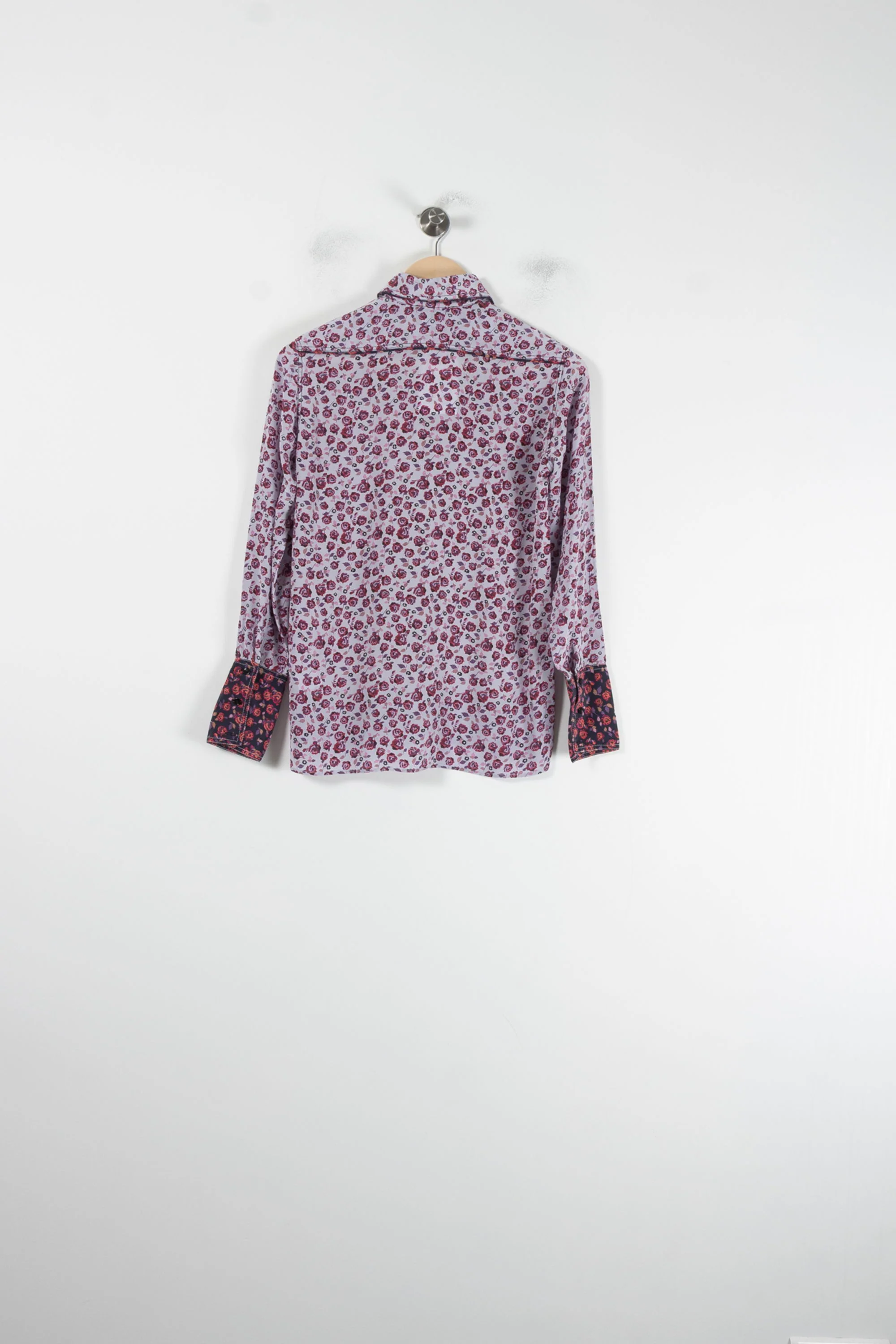 Chemise Fleurie Violette et Noire - Taille S/36 - Image 4