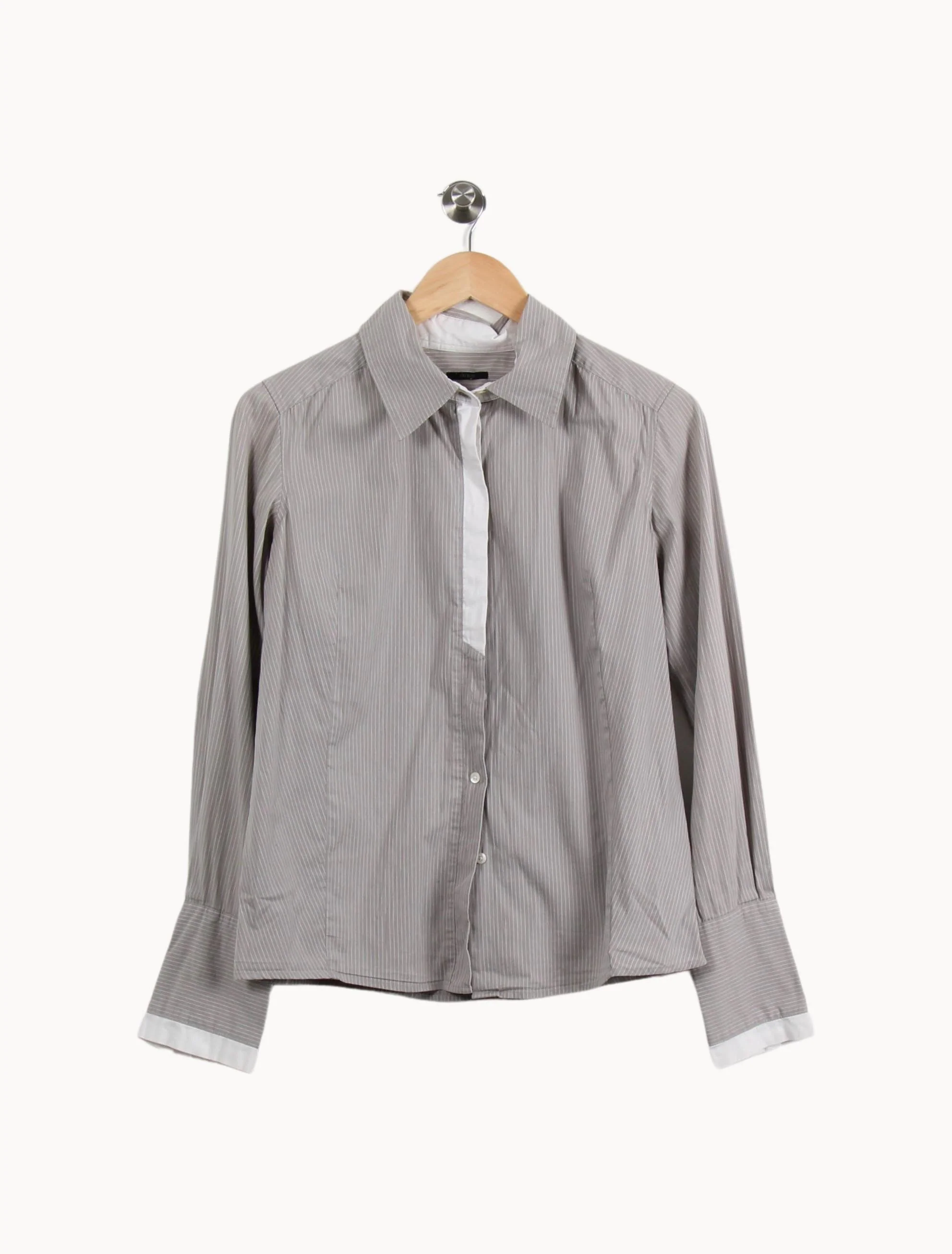 Chemise Grise et Blanche - Taille M/38 - Image 2