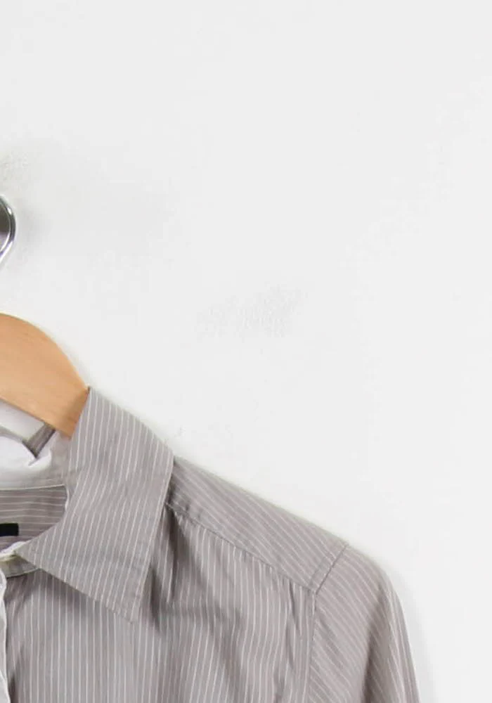 Chemise Grise et Blanche - Taille M/38 - Image 3