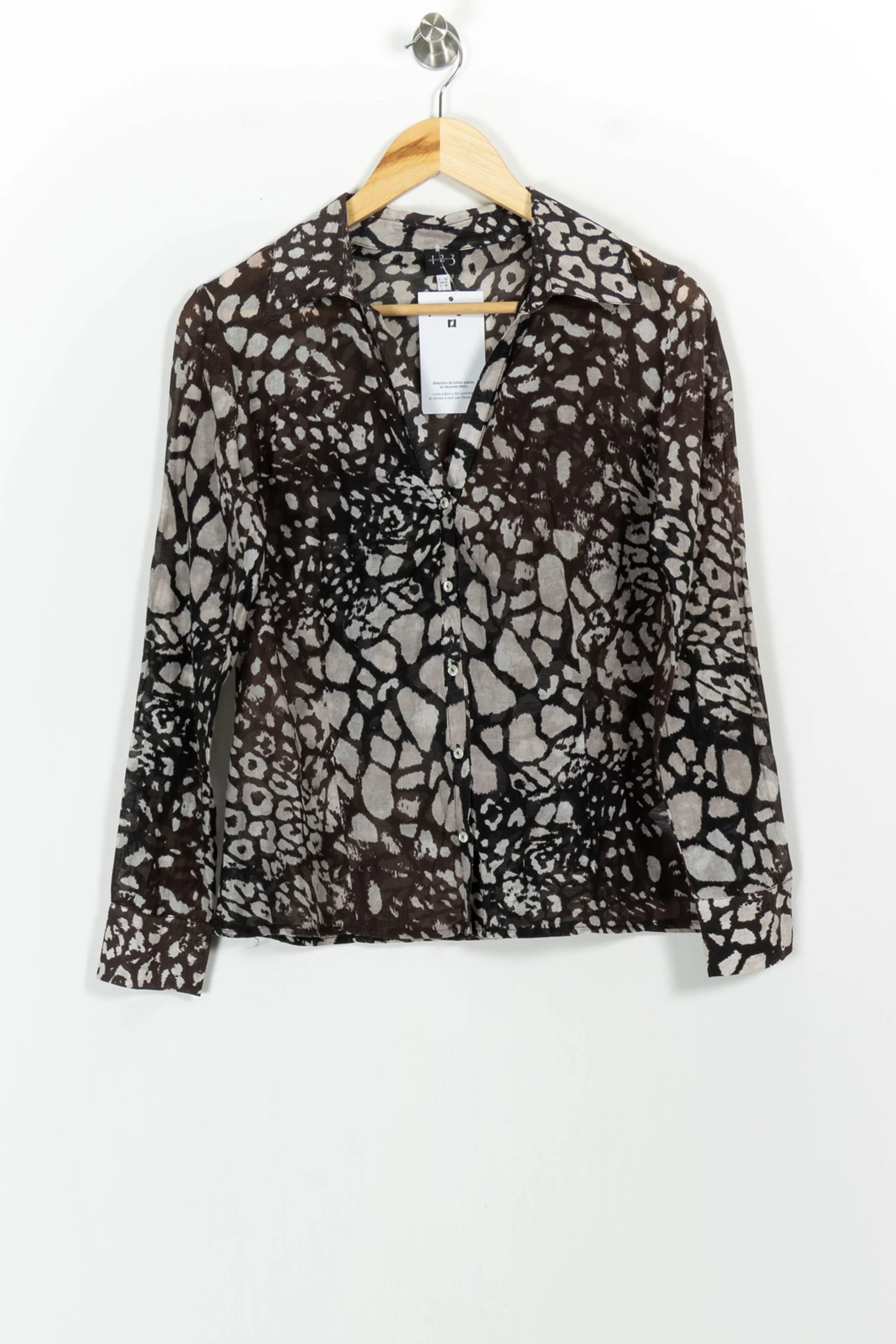 Chemise Grise et Noire - Taille L/40 - Image 2