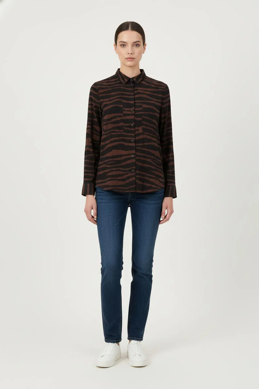 Chemise Marron et Noire - Taille S/36