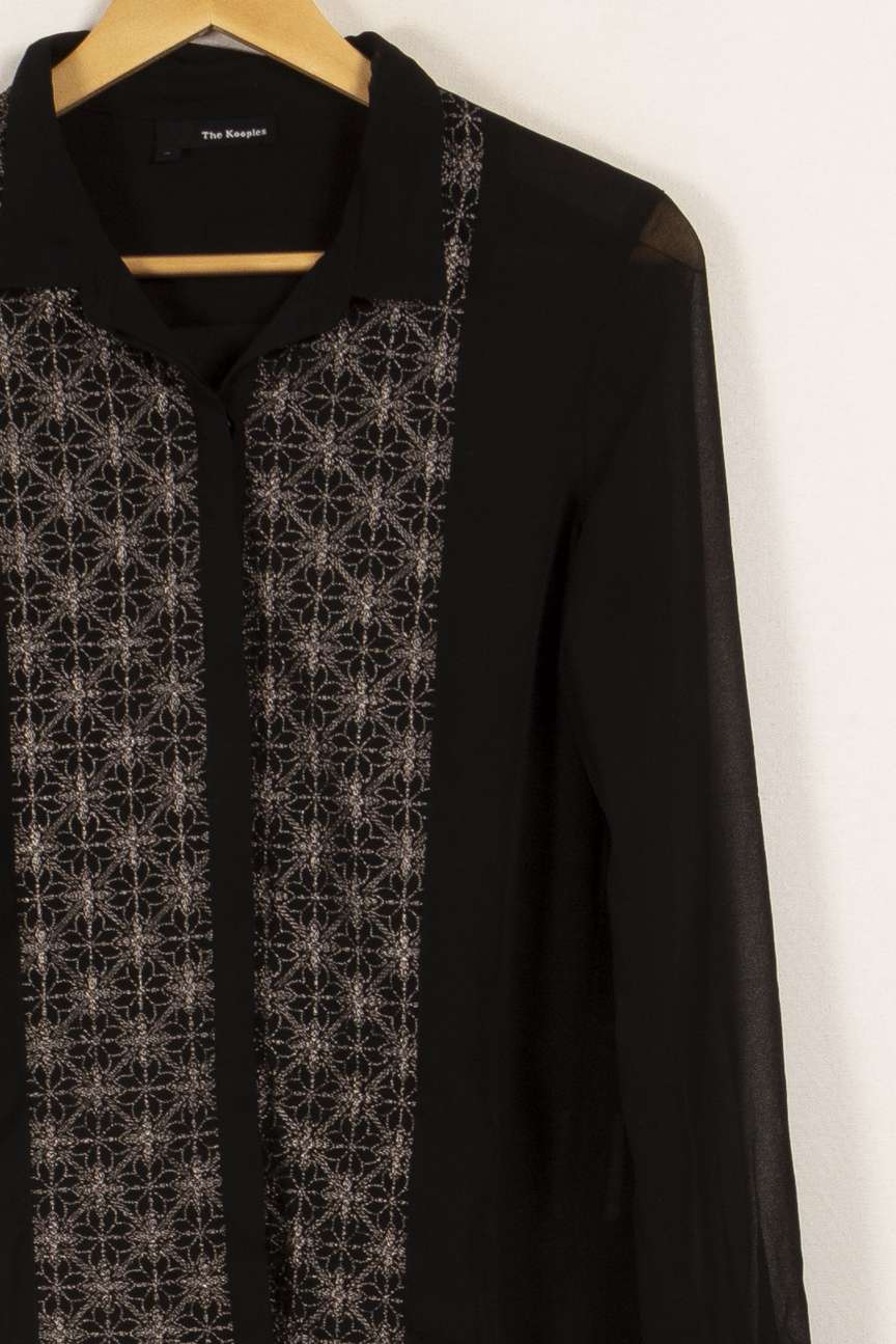 Chemise noire avec détails - Taille M/38 - Image 3