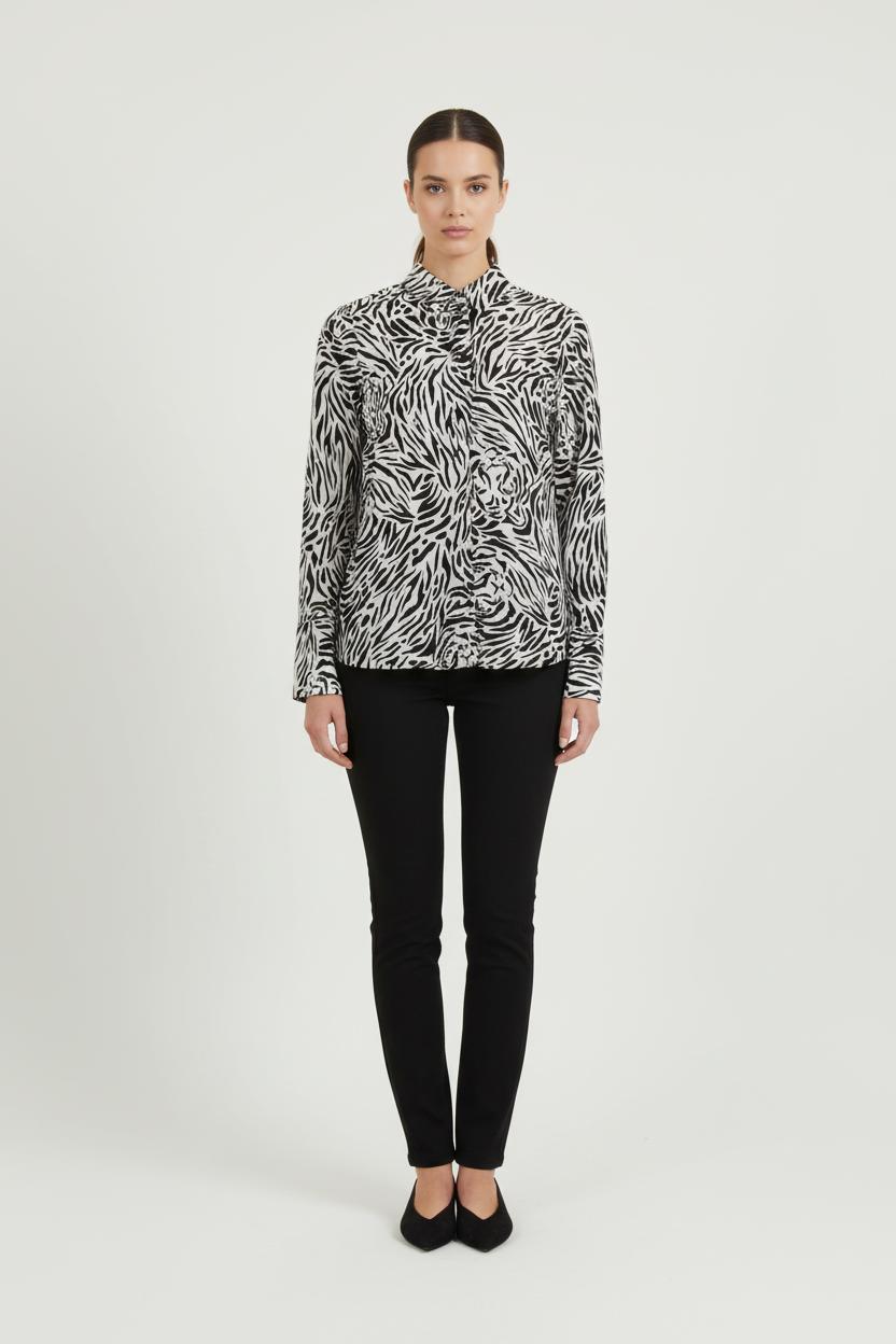 Chemise Noire et Blanche - Taille S/36