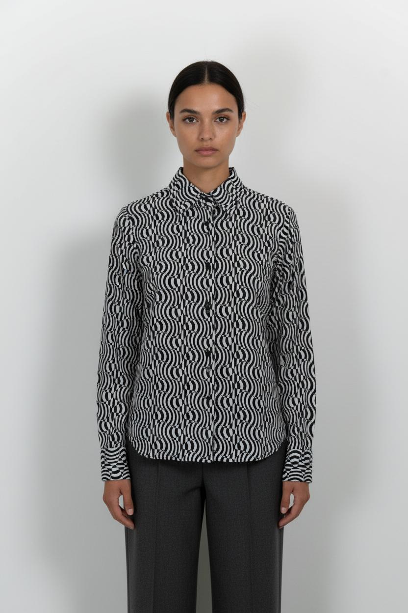 Chemise Noire et Blanche - Taille S/36