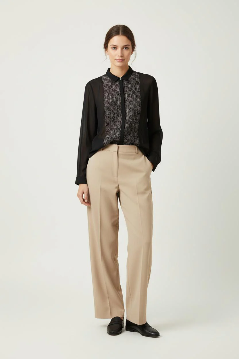 Chemise Noire et Grise - Taille S/36