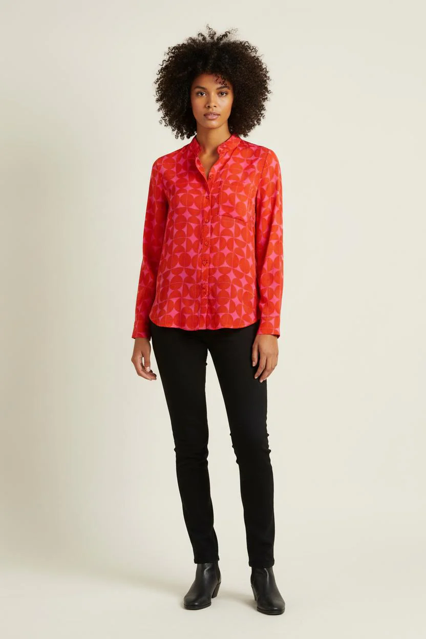 Chemise Orange et Rose - Taille S/36