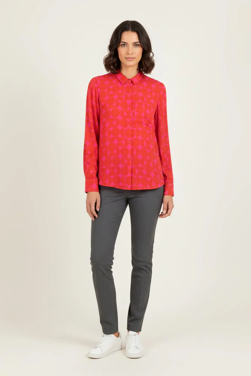 Chemise Orange et Rose - Taille S/36