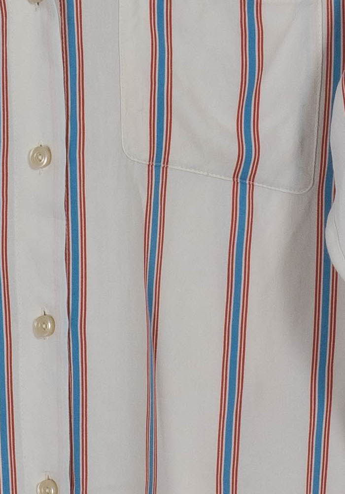 Chemise Rayée Blanche Bleue et Rouge - Taille S/36 - Image 3