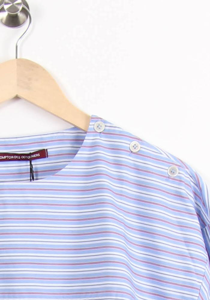 Chemise Rayée Bleue et Blanche - Taille S/36 - Image 3