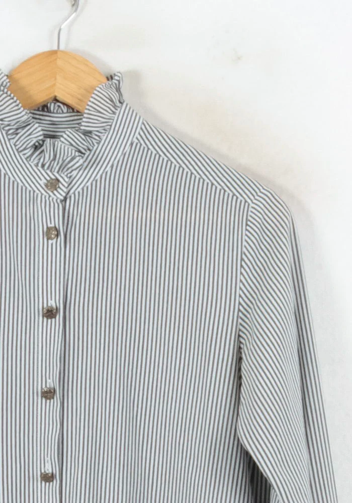 Chemise Rayée Grise et Blanche - Taille XS/34 - Image 3
