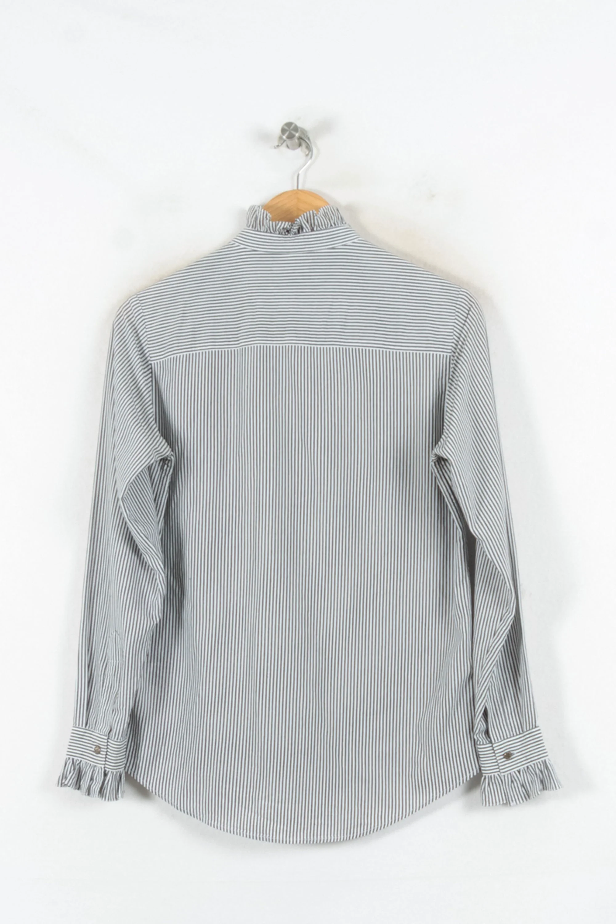 Chemise Rayée Grise et Blanche - Taille XS/34 - Image 4
