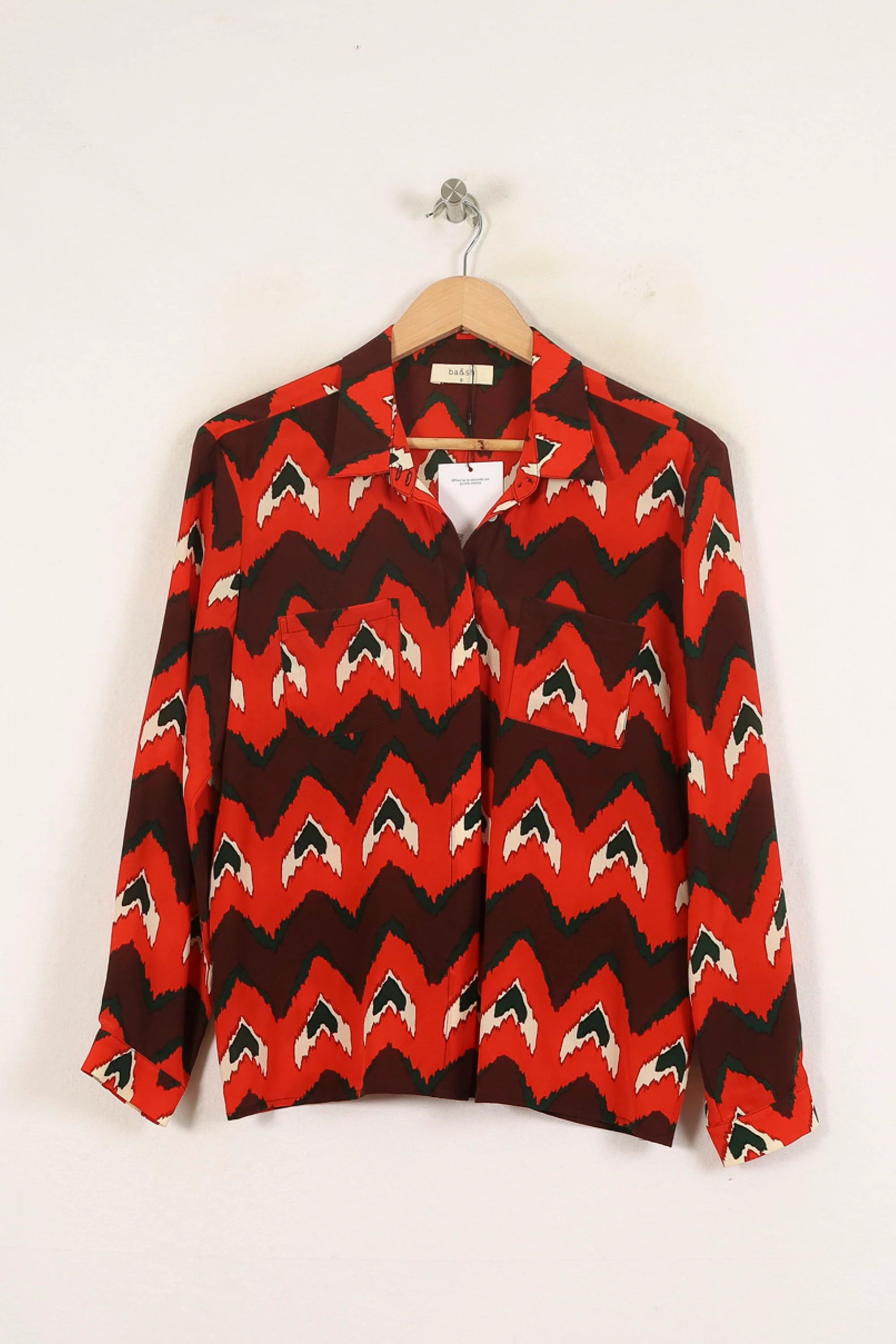 Chemise Rouge et Marron - Taille XS/34 - Image 2
