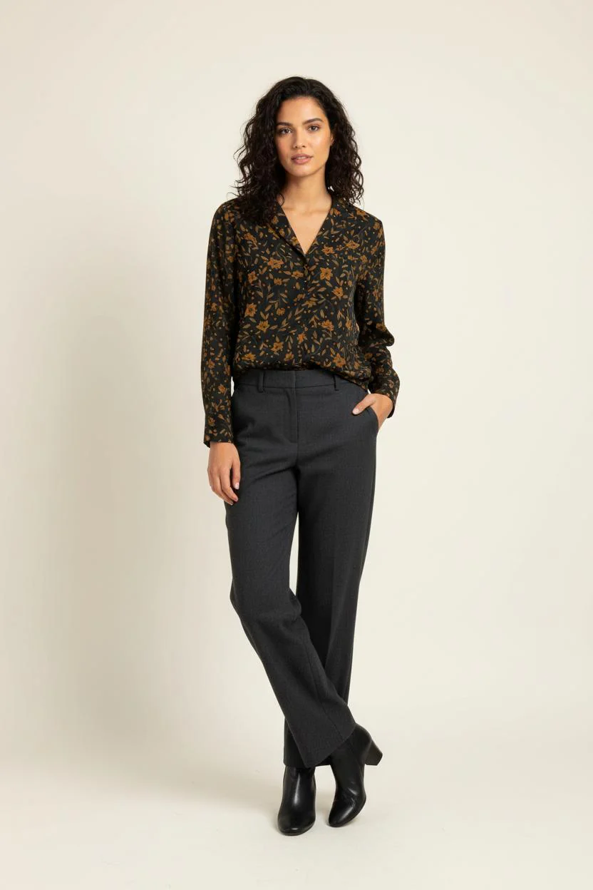 Chemise Verte et Marron - Taille XS/34