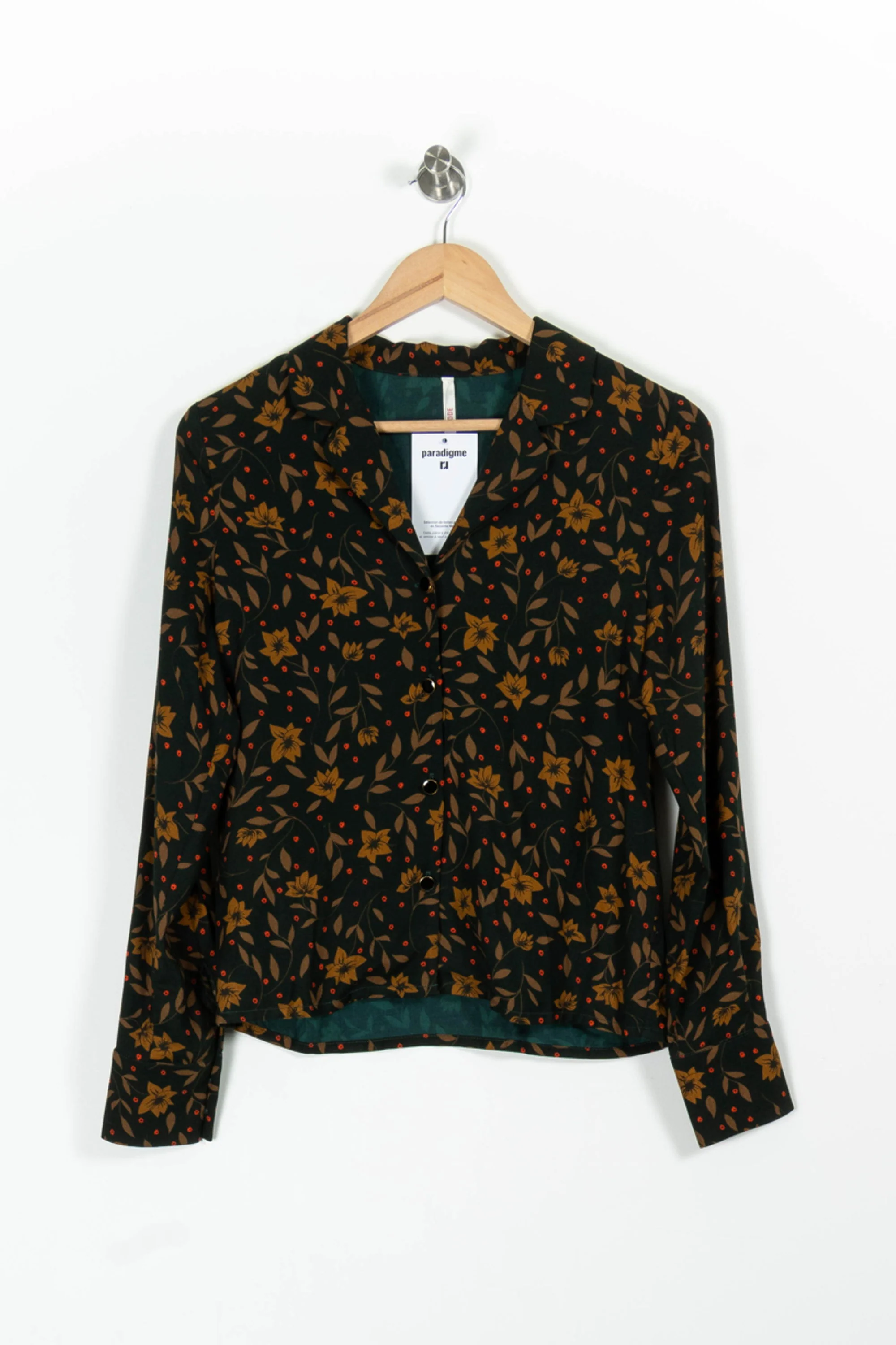 Chemise Verte et Marron - Taille XS/34 - Image 2