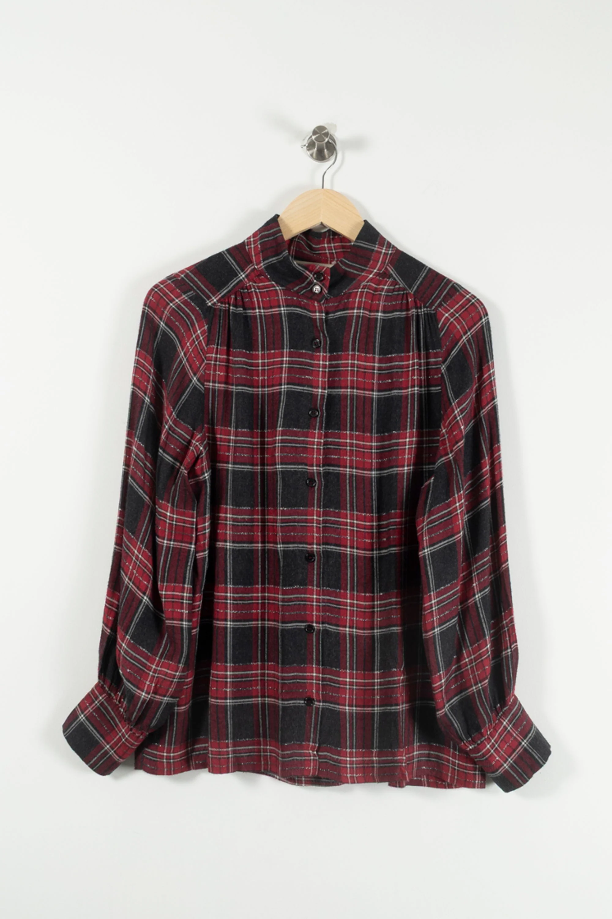 Chemisier Carreaux Rouge et Noir - Taille L/40 - Image 2