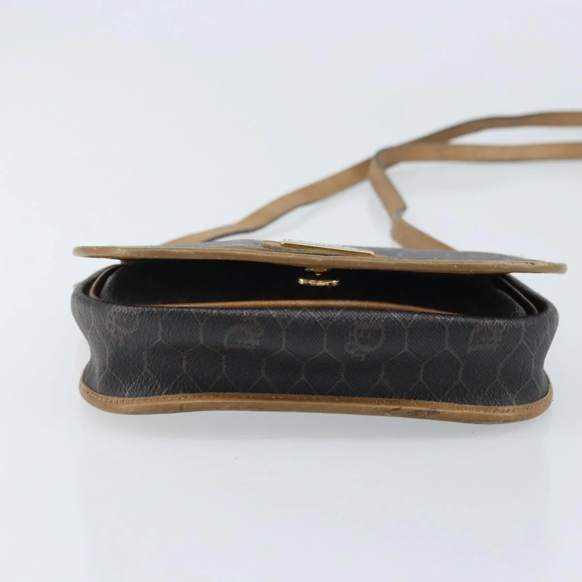Christian Dior Vintage Honeycomb Flap Crossbody Bag Canvas and Leather - Image 14