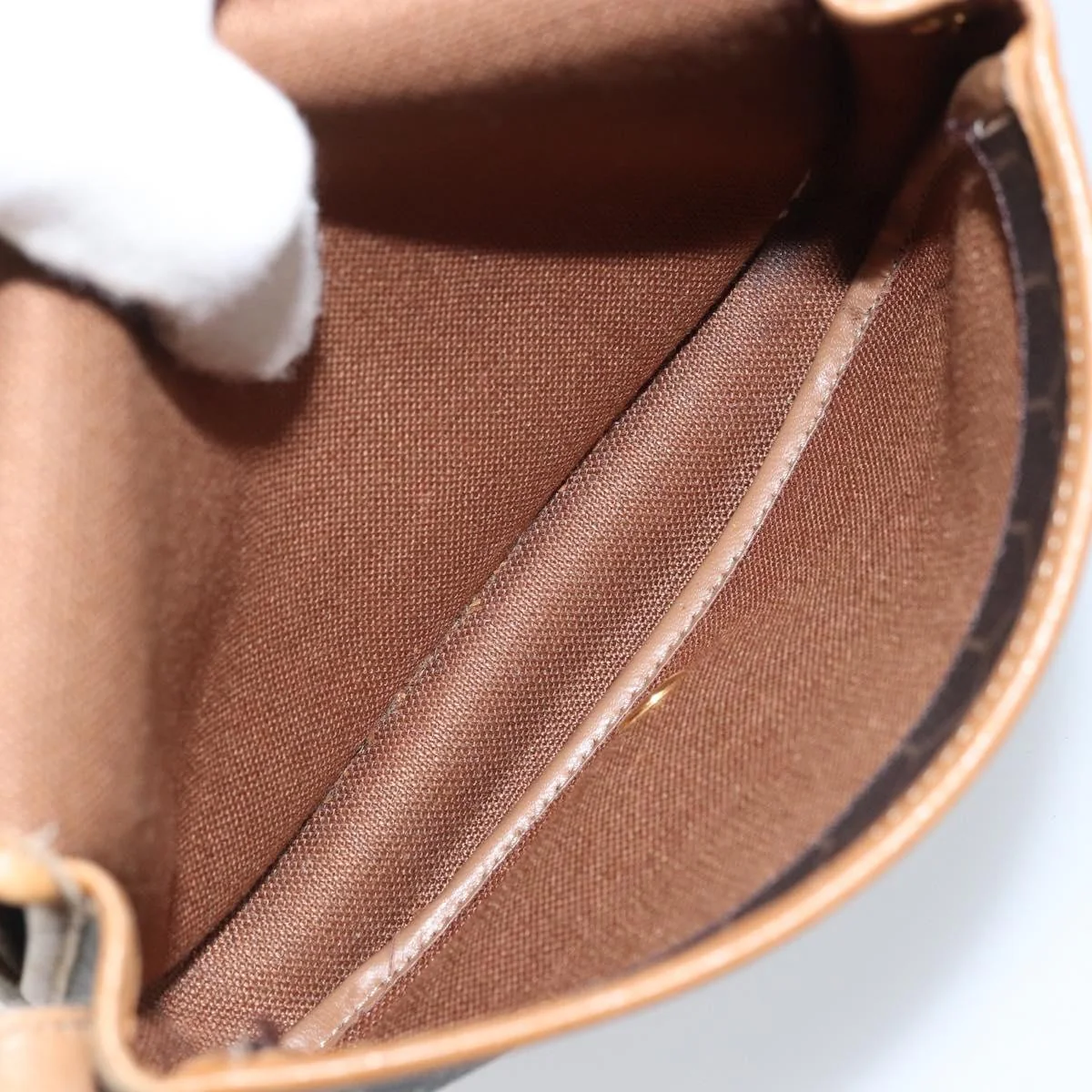 Christian Dior Vintage Honeycomb Flap Crossbody Bag Canvas and Leather - Image 5
