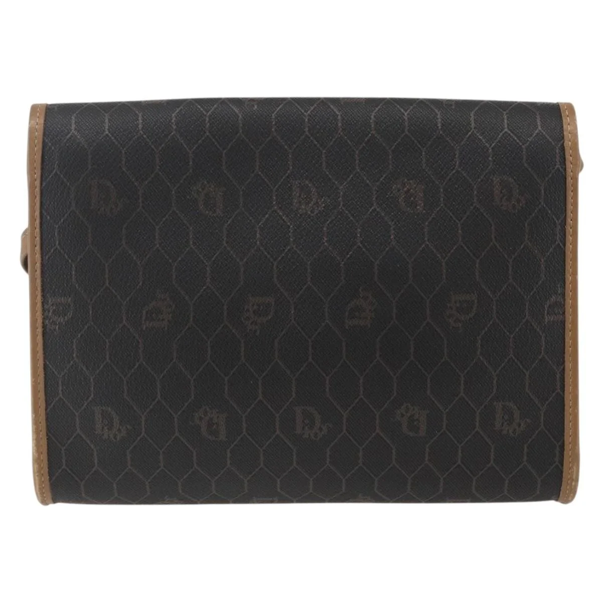 Christian Dior Vintage Honeycomb Flap Crossbody Bag Canvas and Leather - Image 2