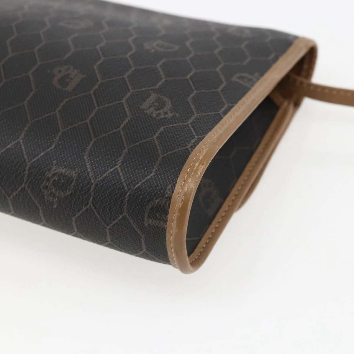 Christian Dior Vintage Honeycomb Flap Crossbody Bag Canvas and Leather - Image 9