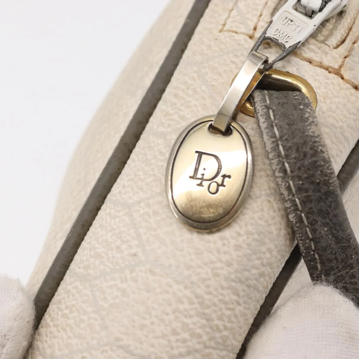 Christian Dior Vintage Honeycomb Shoulder Bag Canvas - Image 12