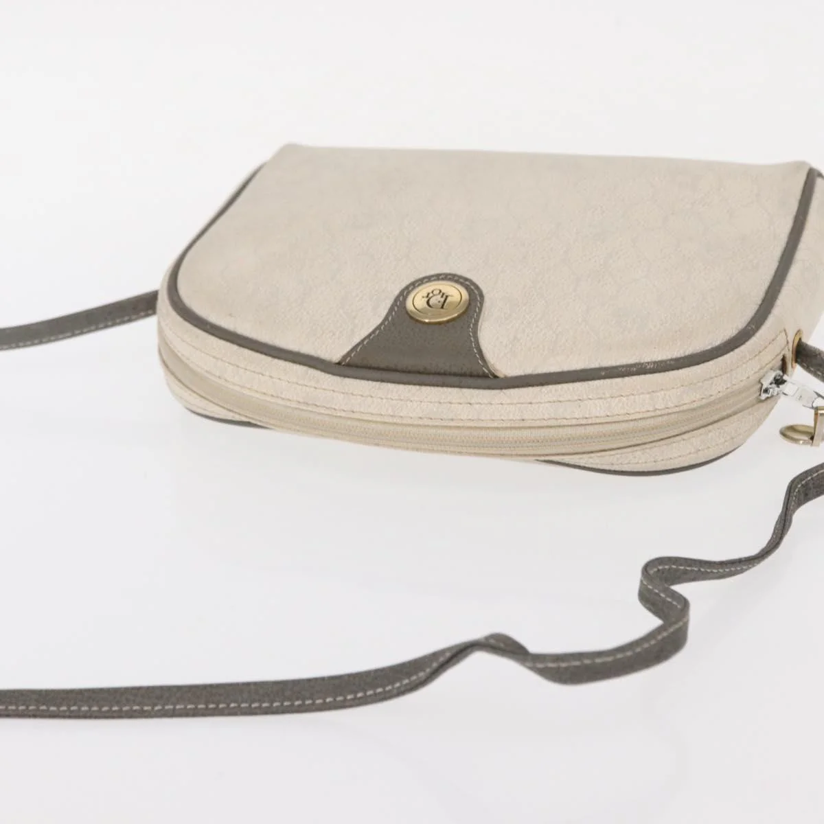 Christian Dior Vintage Honeycomb Shoulder Bag Canvas - Image 14
