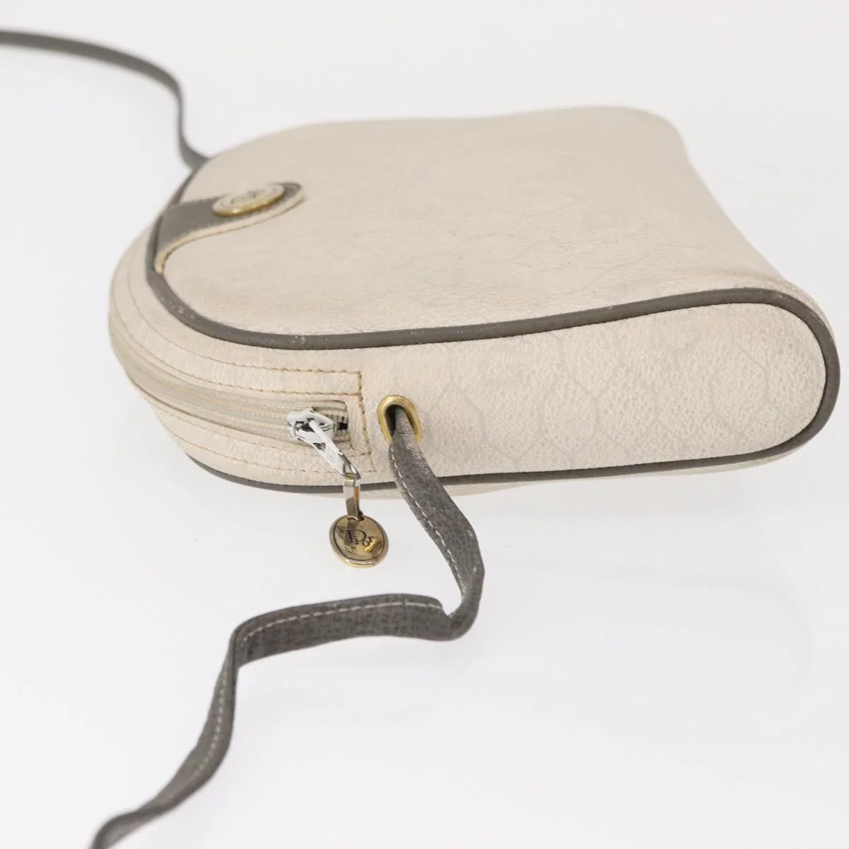 Christian Dior Vintage Honeycomb Shoulder Bag Canvas - Image 4