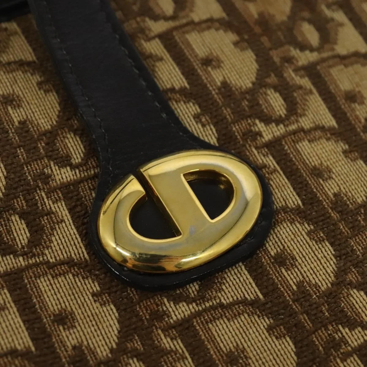 Christian Dior Vintage Trotter Handbag Canvas - Image 12