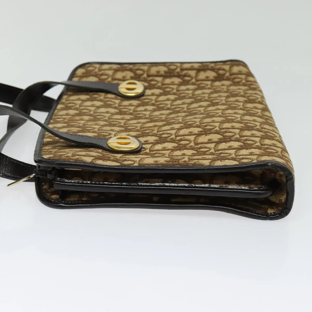 Christian Dior Vintage Trotter Handbag Canvas - Image 3