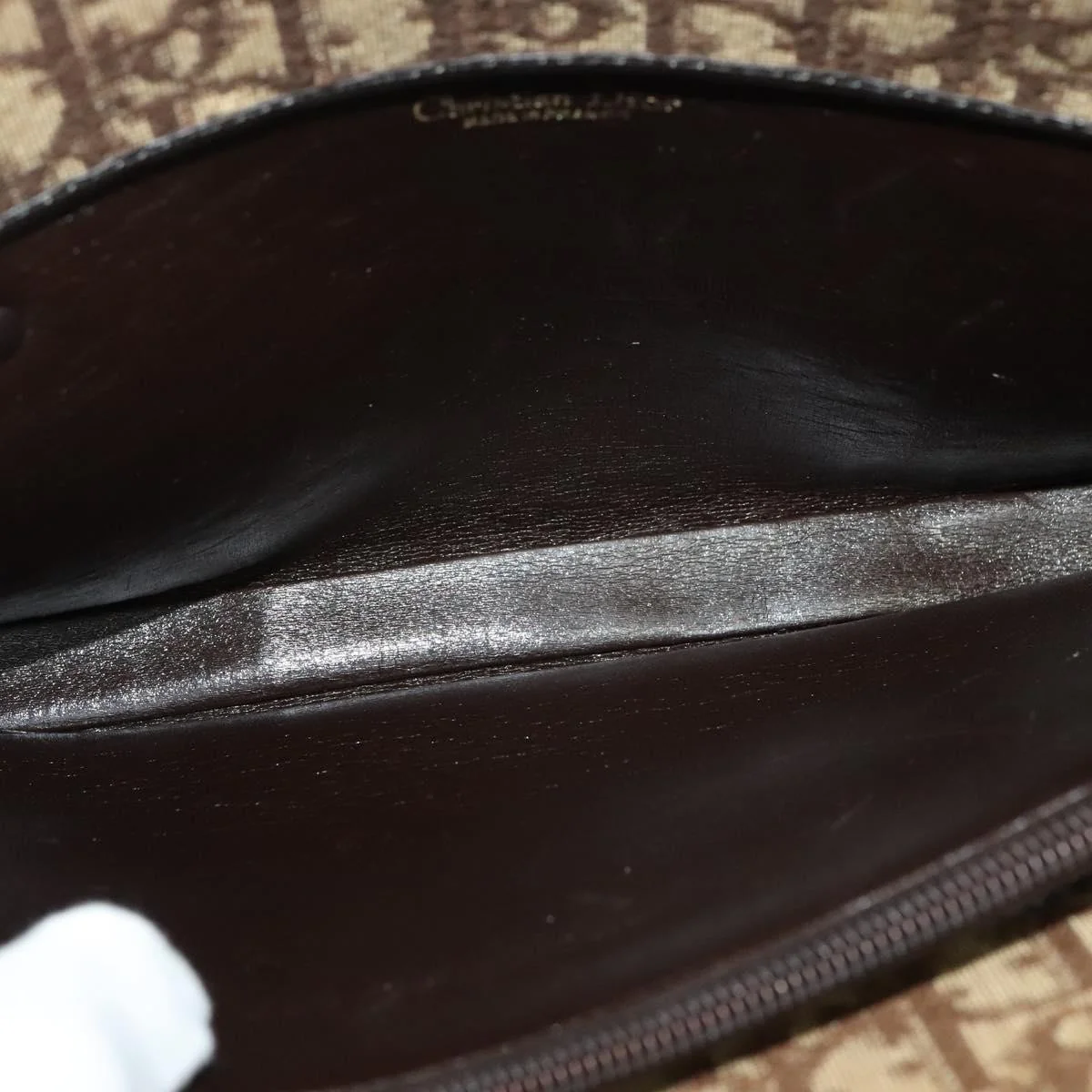 Christian Dior Vintage Trotter Handbag Canvas - Image 5