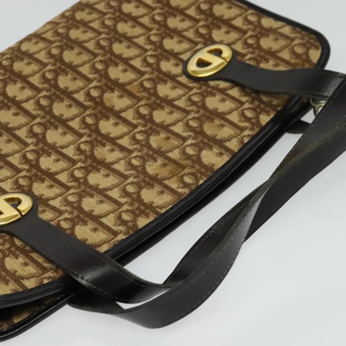 Christian Dior Vintage Trotter Handbag Canvas - Image 7