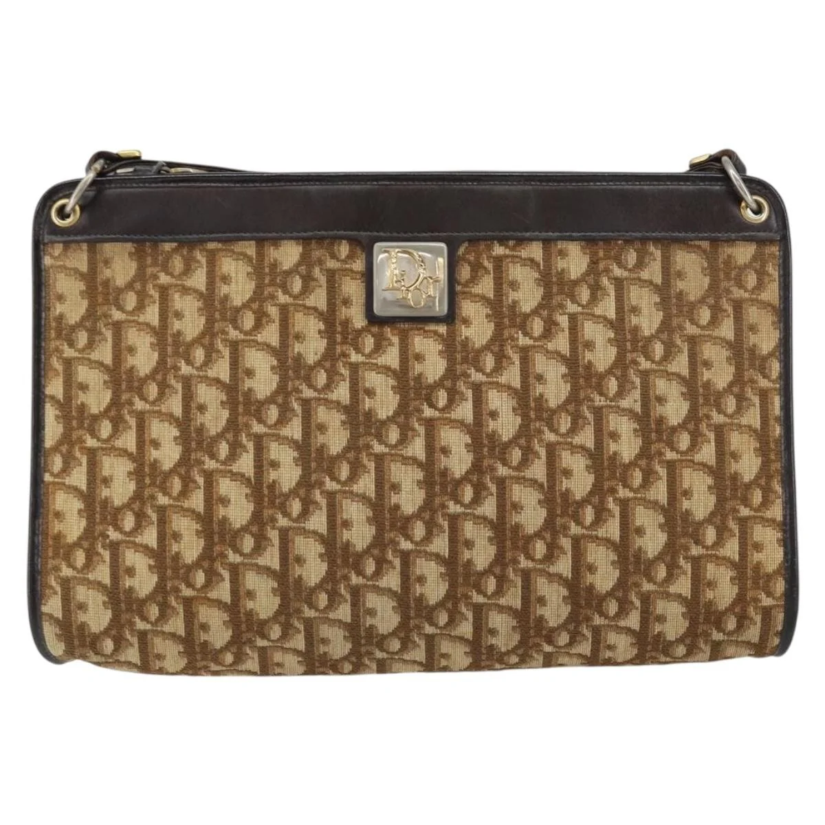 Christian Dior Vintage Trotter Shoulder Bag Canvas