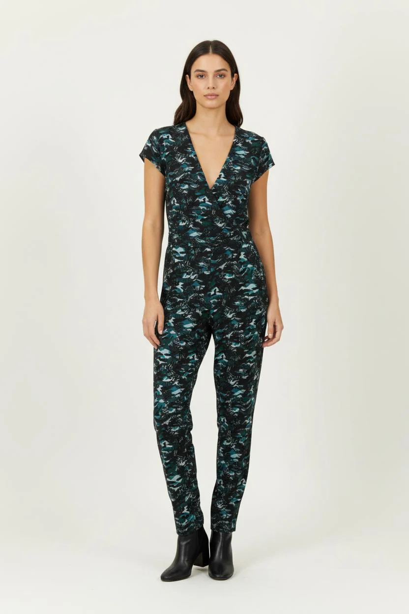 Combinaison verte et bleue - Taille L/40