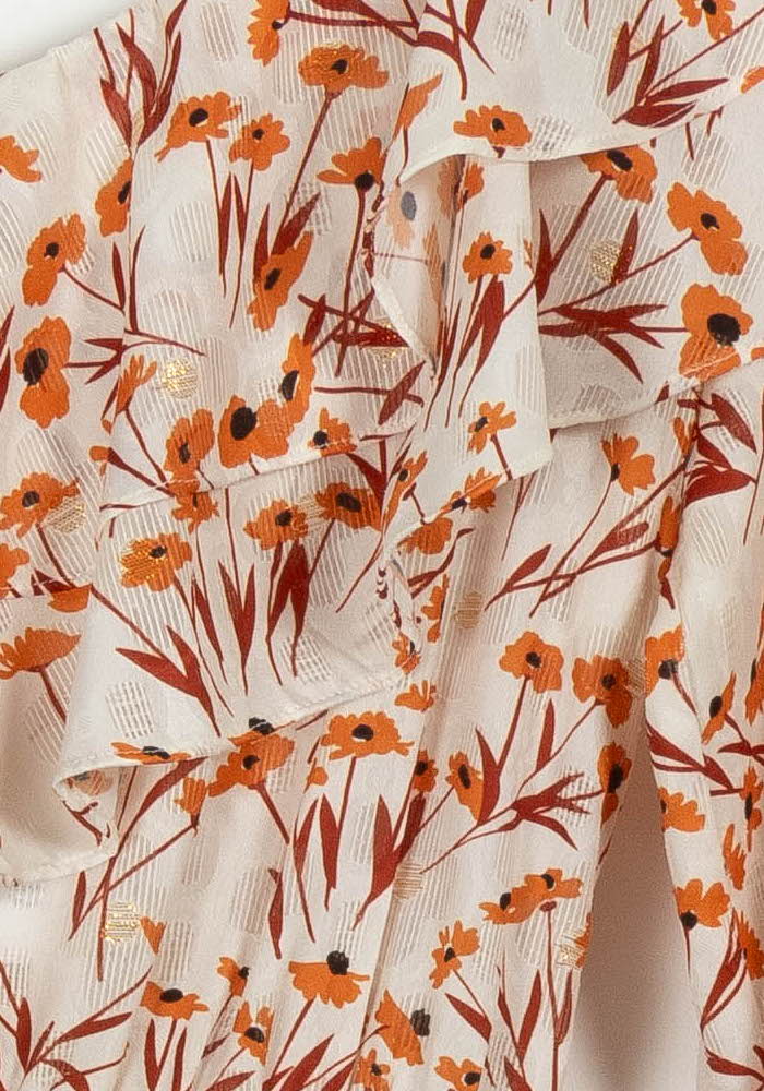 Combishort Blanc et Orange - Taille XS/34 - Image 3