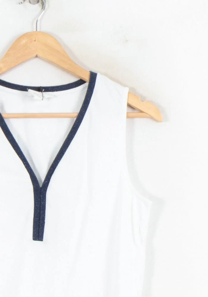 Débardeur Blanc et Bleu - Taille S/36 - Image 3