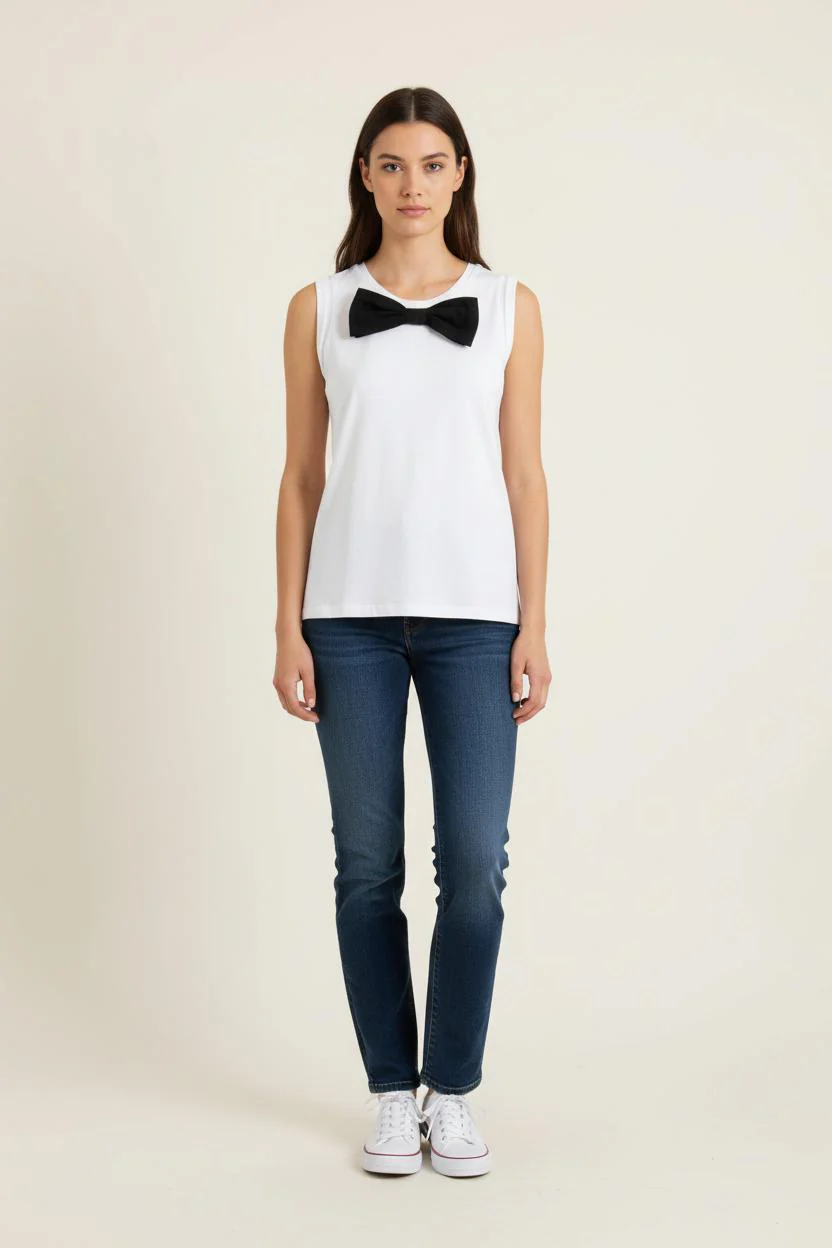 Débardeur Blanc et Noir - Taille S/36