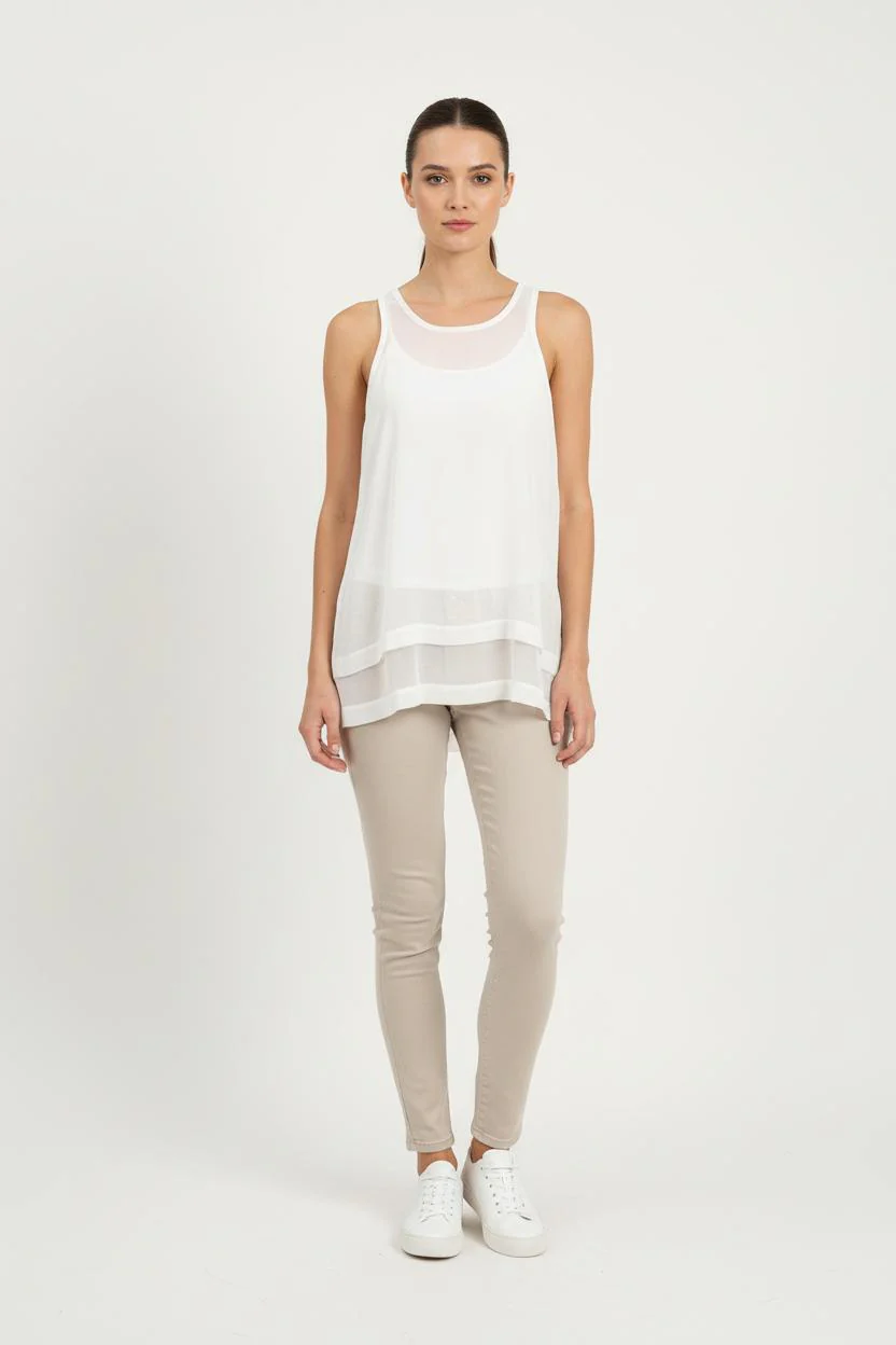 Débardeur Blanc - Taille XS/34