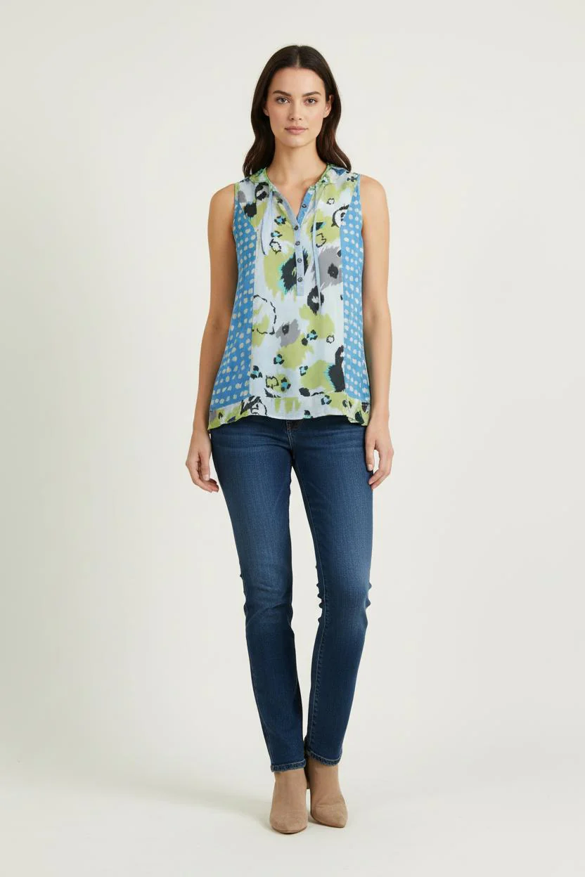 Débardeur Bleu et Vert - Taille M/38