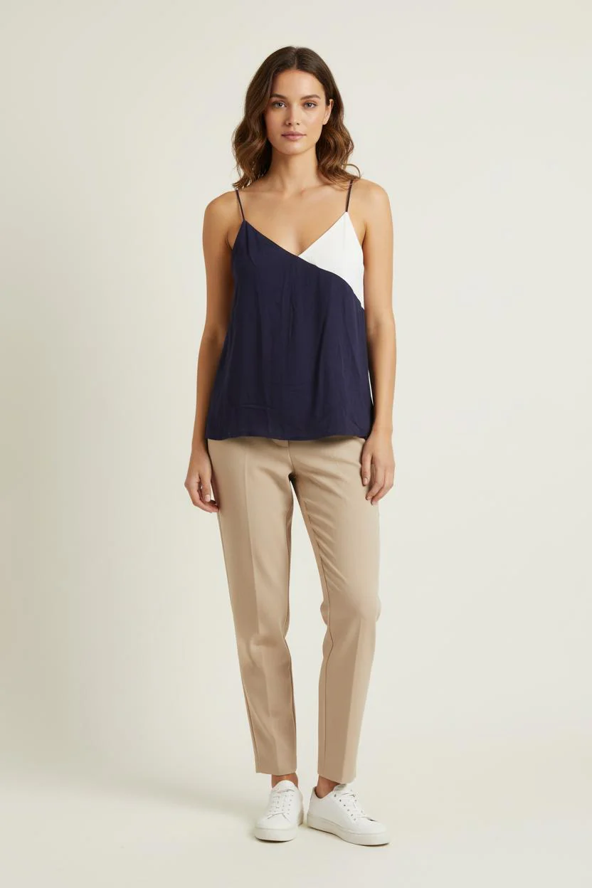 Débardeur Bleu marine et Blanc - Taille M/38
