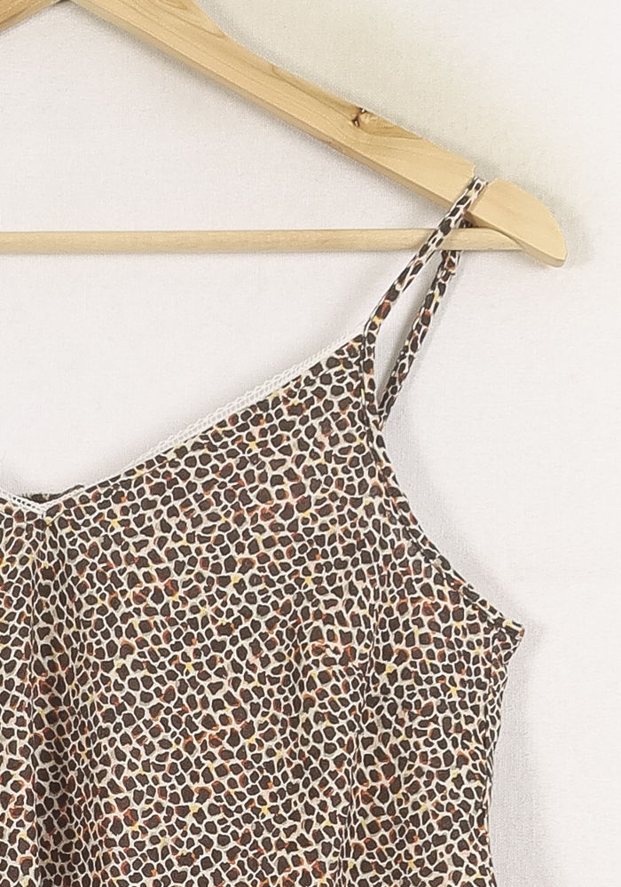 Débardeur Marron et Beige - Taille M/38 - Image 3
