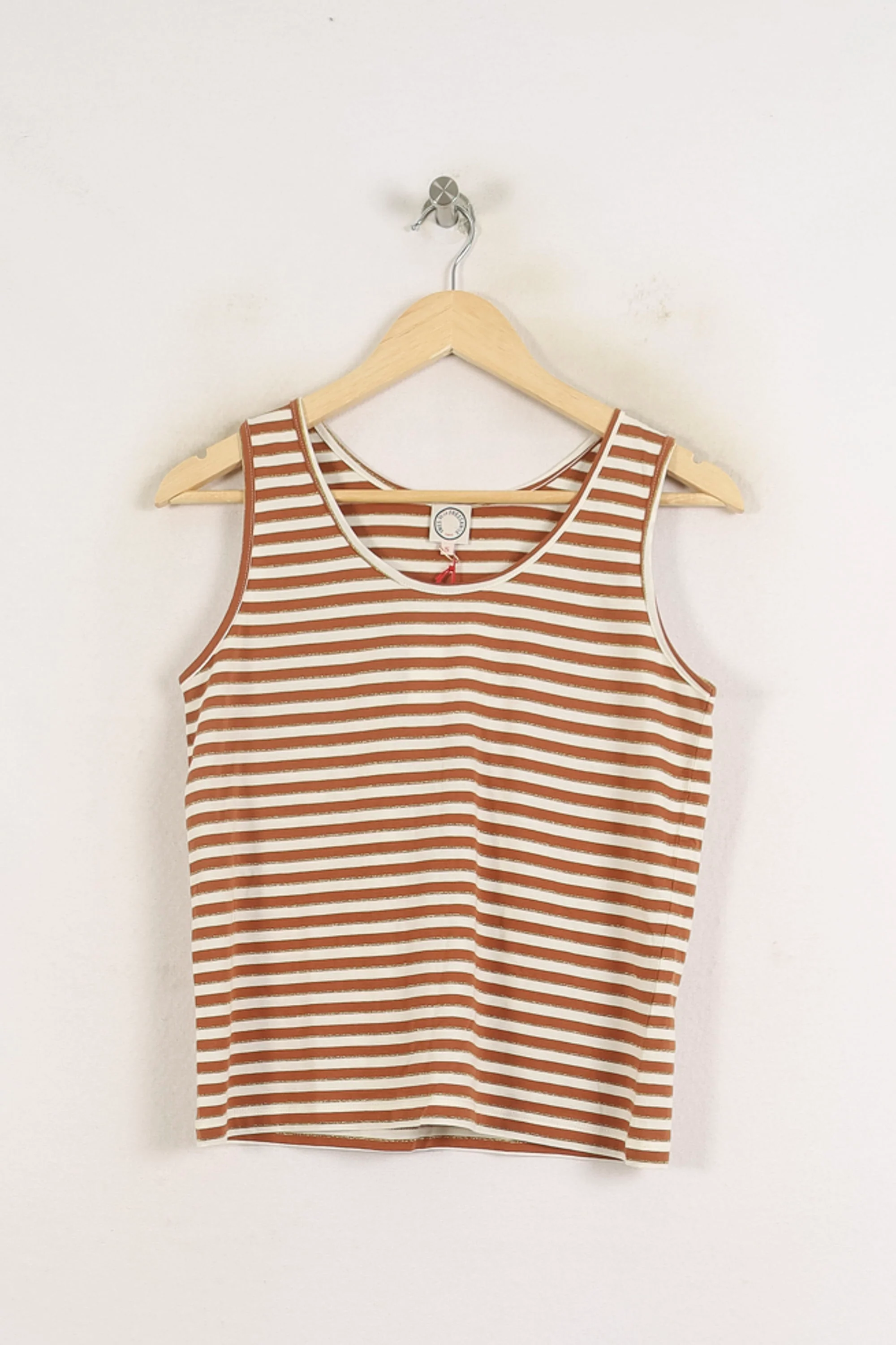 Débardeur Marron et Blanc - Taille S/36 - Image 2