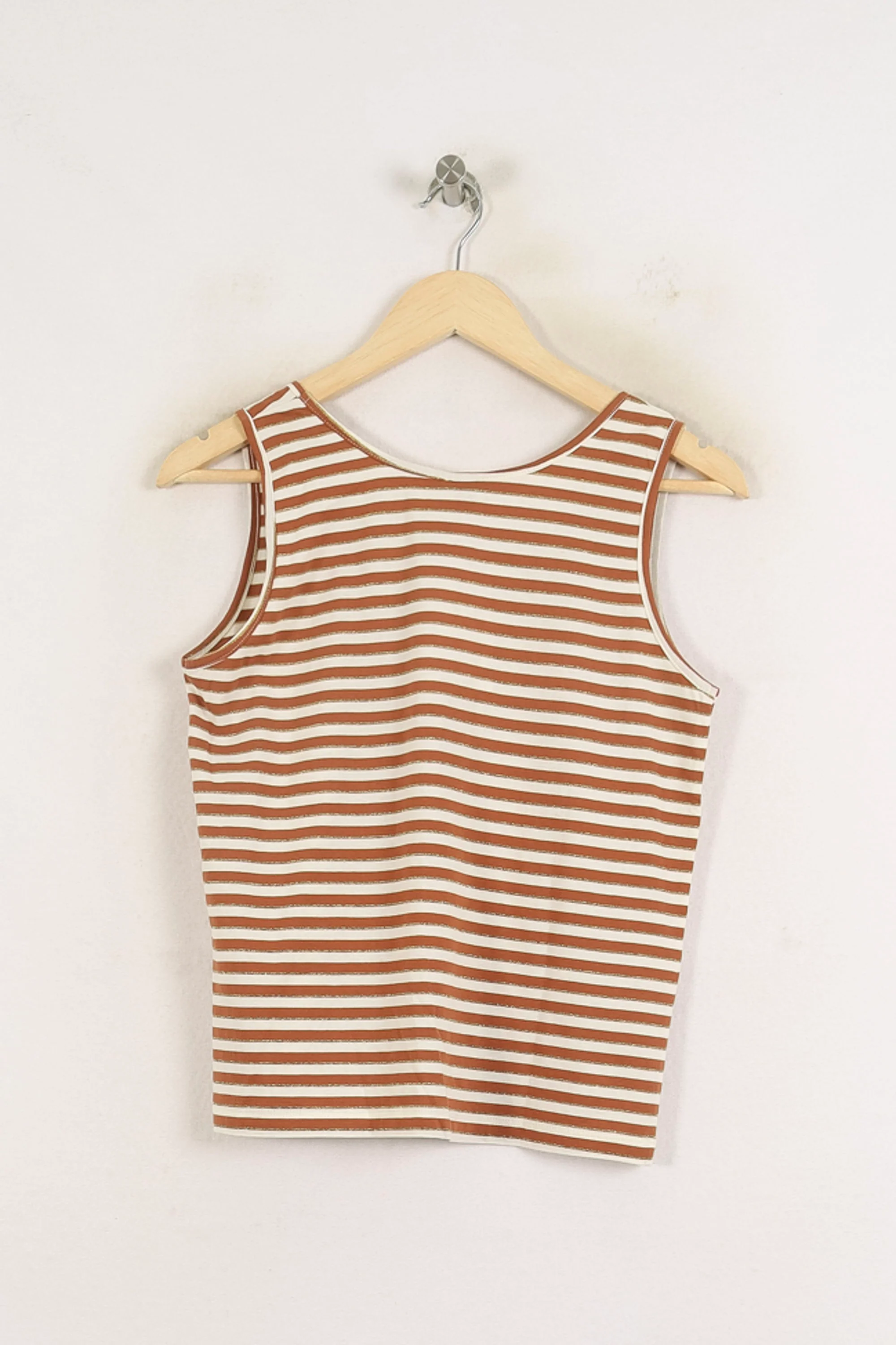Débardeur Marron et Blanc - Taille S/36 - Image 4