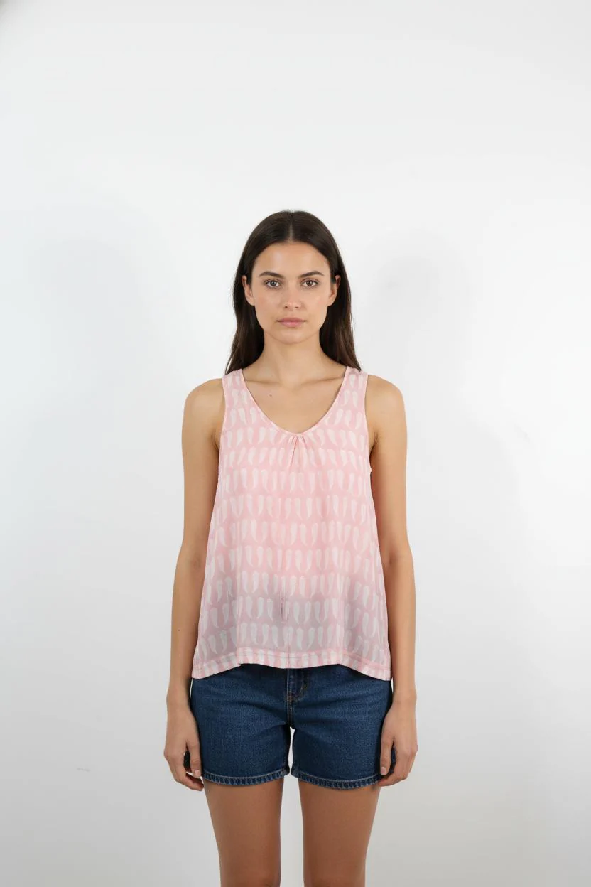 Débardeur Rose et Blanc - Taille S/36