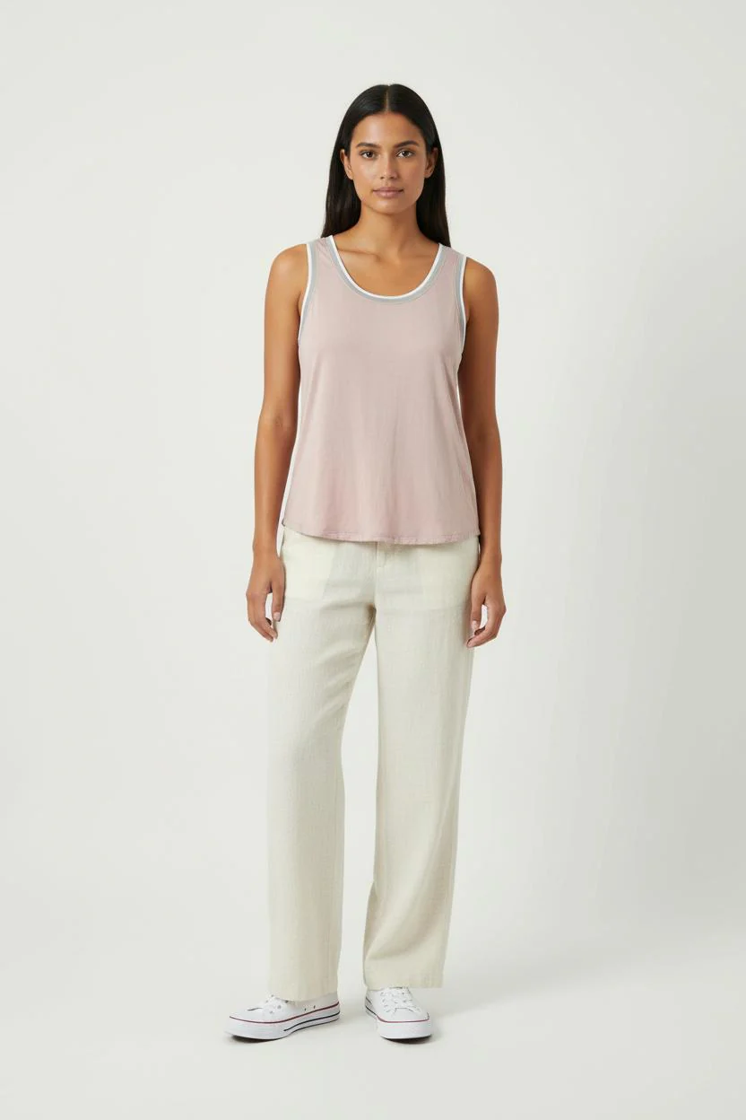 Débardeur Rose et Gris - Taille L/40