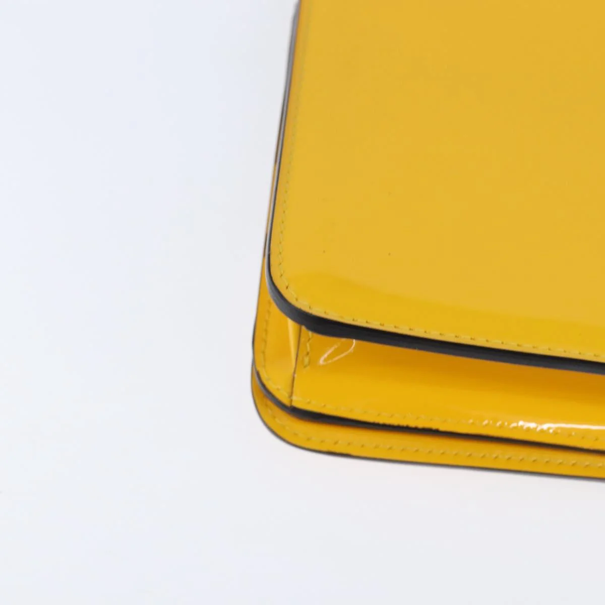 Fendi Curligraphy Shoulder Enamel Yellow Silver - Image 12