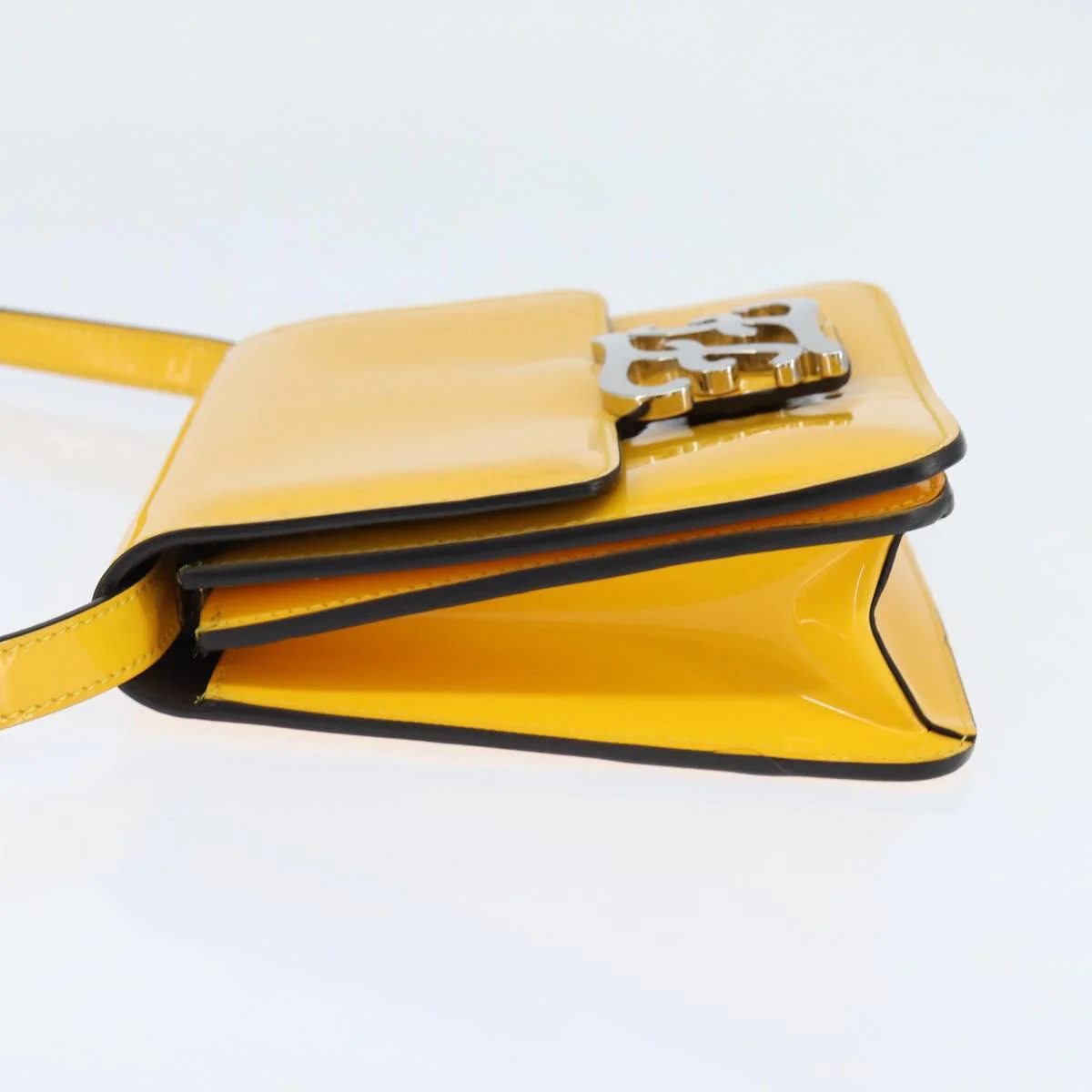 Fendi Curligraphy Shoulder Enamel Yellow Silver - Image 4