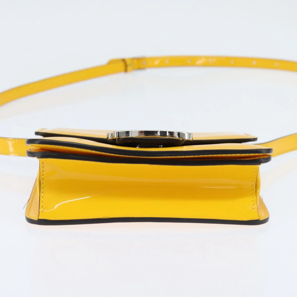 Fendi Curligraphy Shoulder Enamel Yellow Silver - Image 9