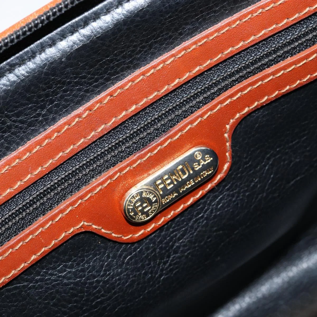 Fendi Vintage Pequin Convertible Boston Bag Coated Canvas - Image 6