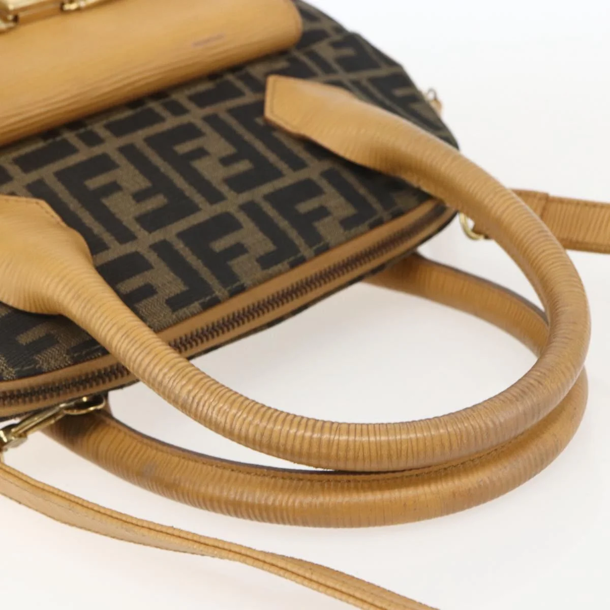 Fendi Vintage Zucca Handbag Zucca - Image 12