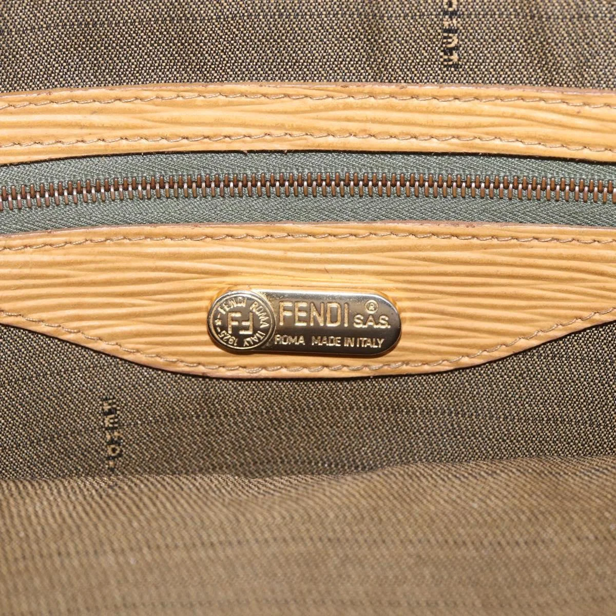 Fendi Vintage Zucca Handbag Zucca - Image 6